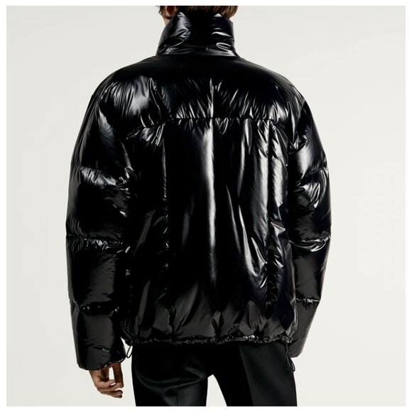Dunhill Goose Feather Down Puffer Jacket Winter Coat Glossy Puff Waterproof Warm - Picture 5 of 16